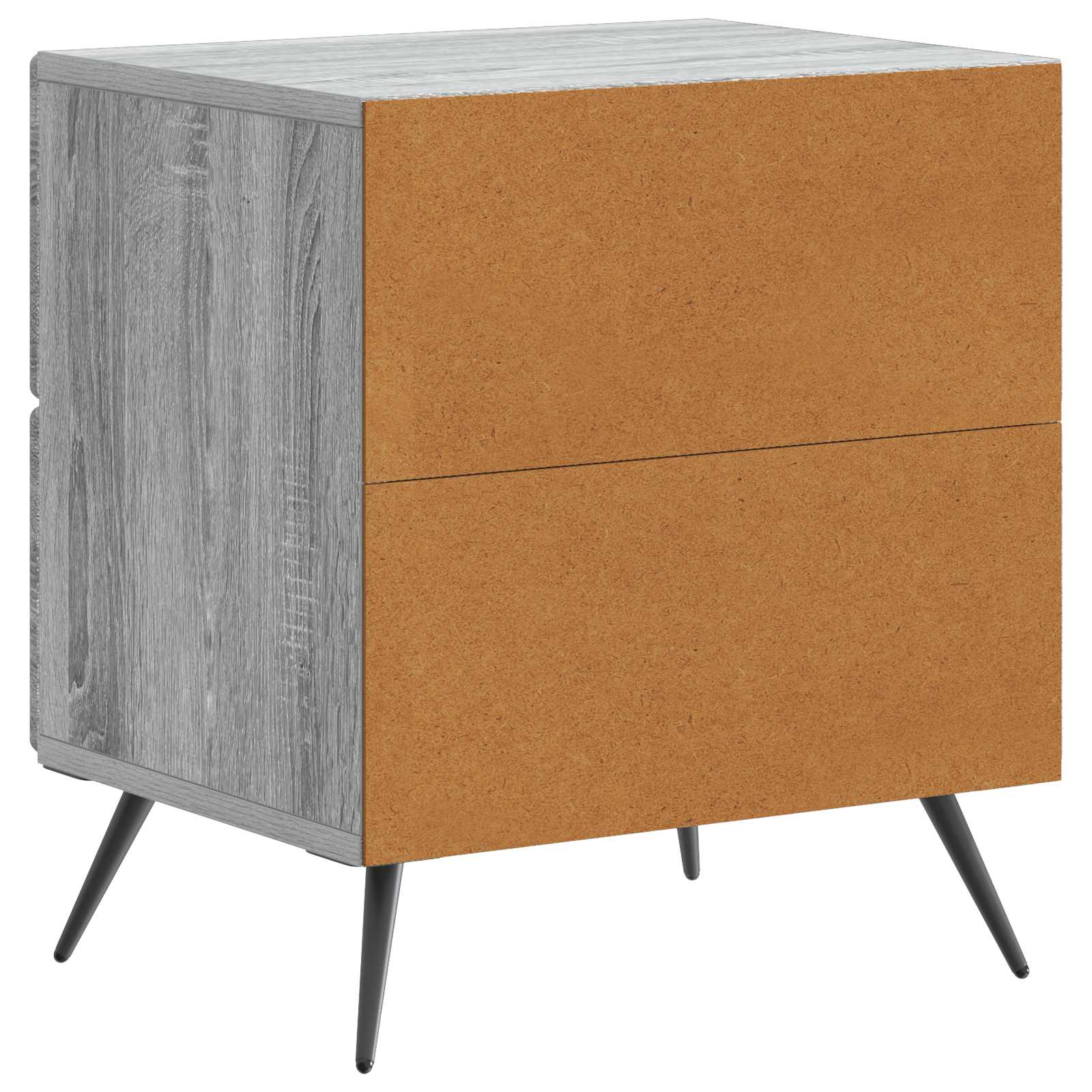 Noćni ormar 2 kom. Siva sonoma 43 x 34,5 x 47,5 cm