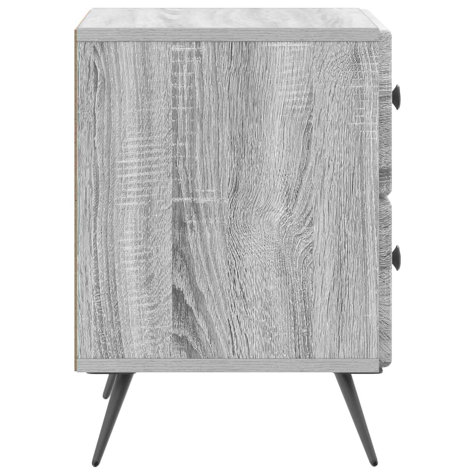 Noćni ormar 2 kom. Siva sonoma 43 x 34,5 x 47,5 cm