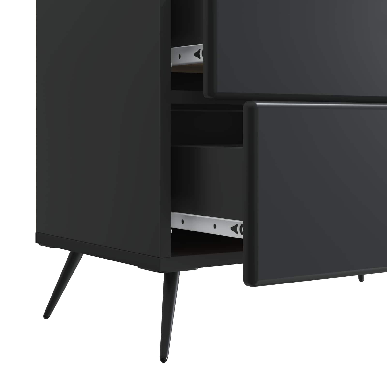 Noćni ormar Crna 62 x 34,5 x 47,5 cm Konstruirano drvo