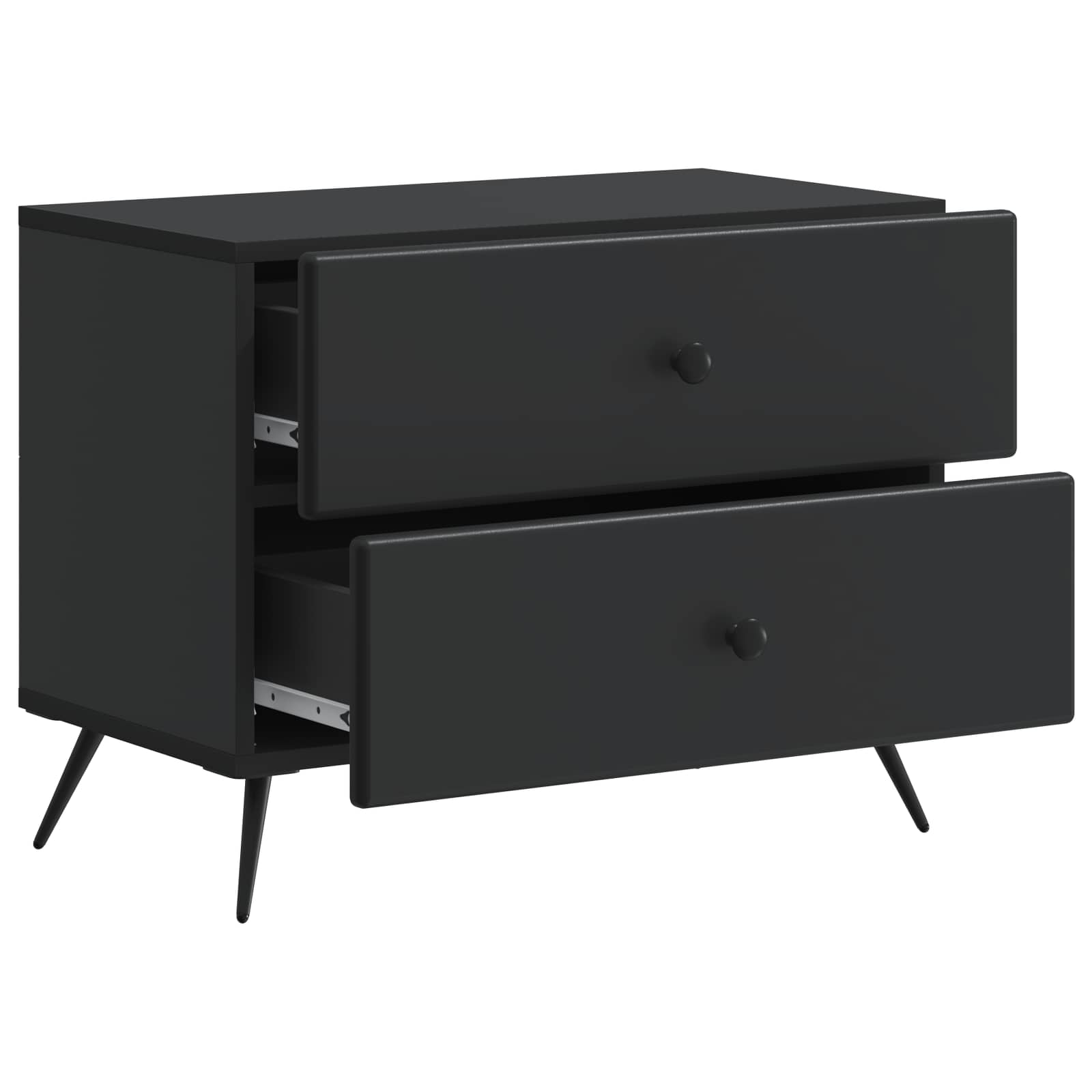 Noćni ormar Crna 62 x 34,5 x 47,5 cm Konstruirano drvo