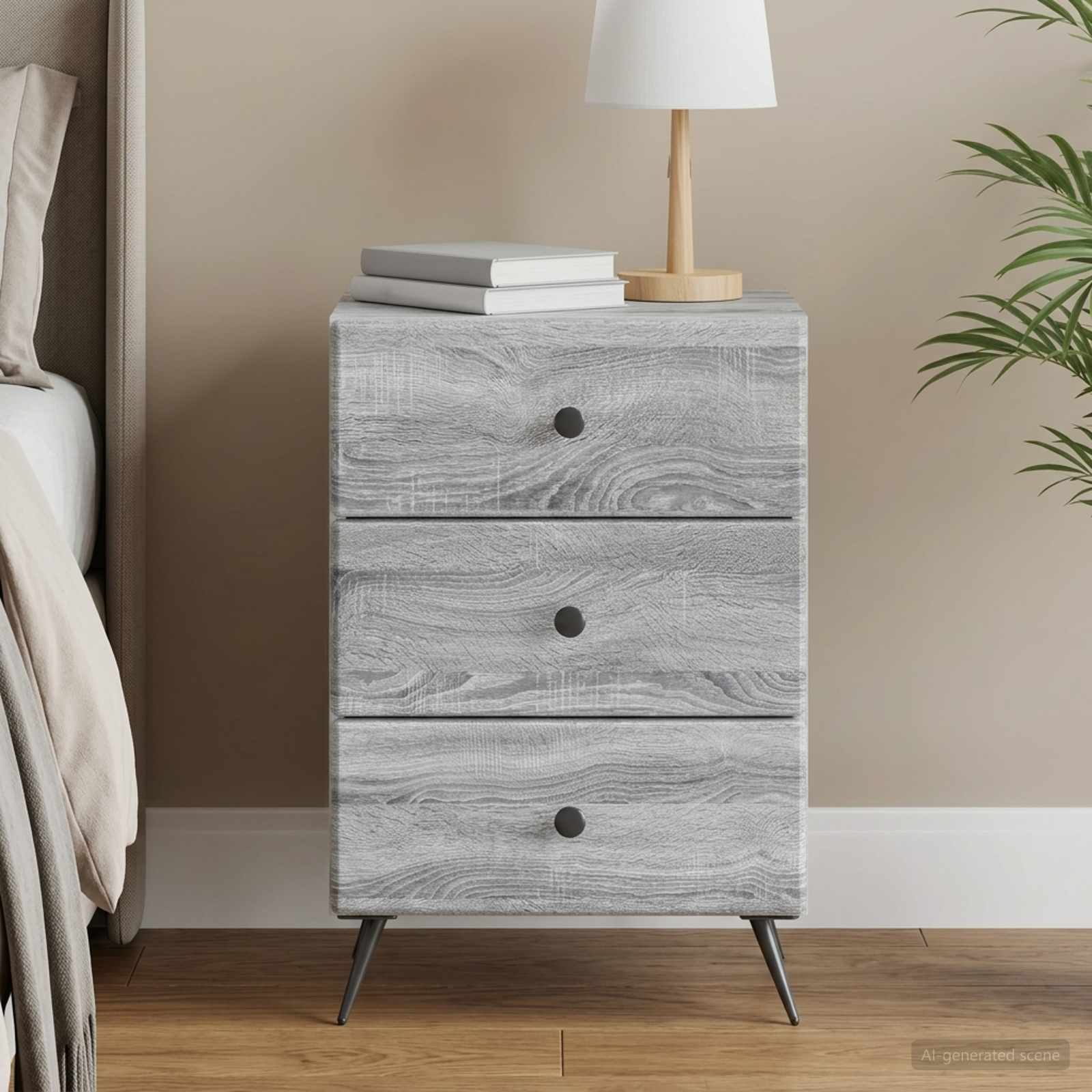Noćni ormar Siva sonoma 43 x 41 x 66,5 cm Konstruirano drvo