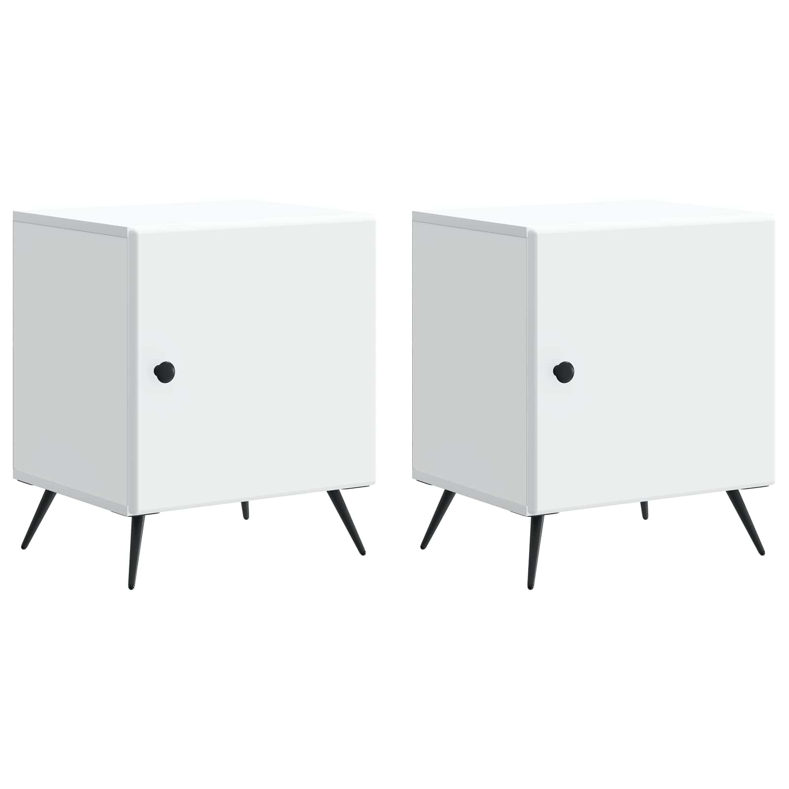Noćni ormar 2 pcs Bijela 43 x 34,5 x 50 cm Konstruirano drvo
