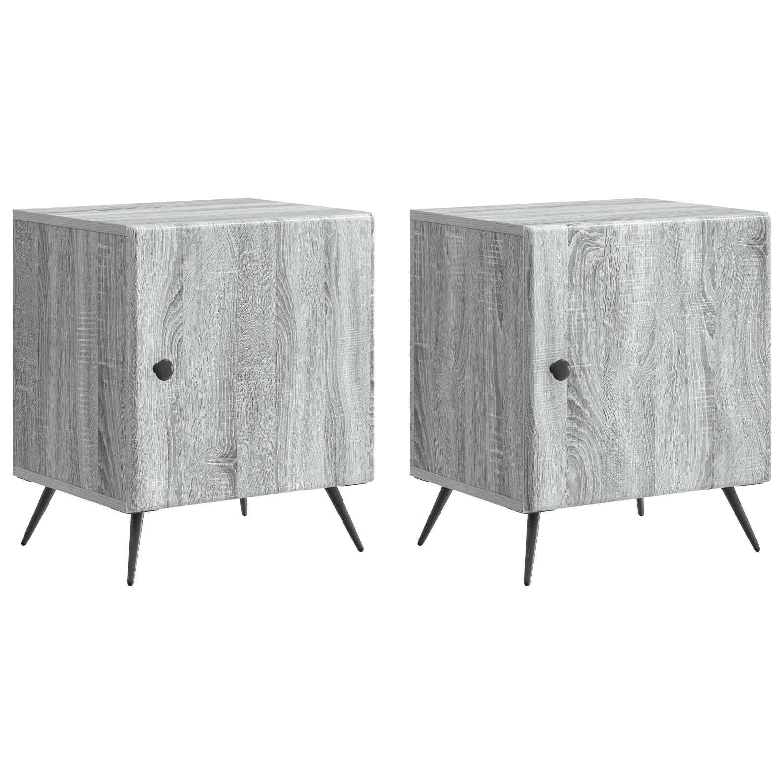 Noćni ormar 2 pcs Siva sonoma 43 x 34,5 x 50 cm