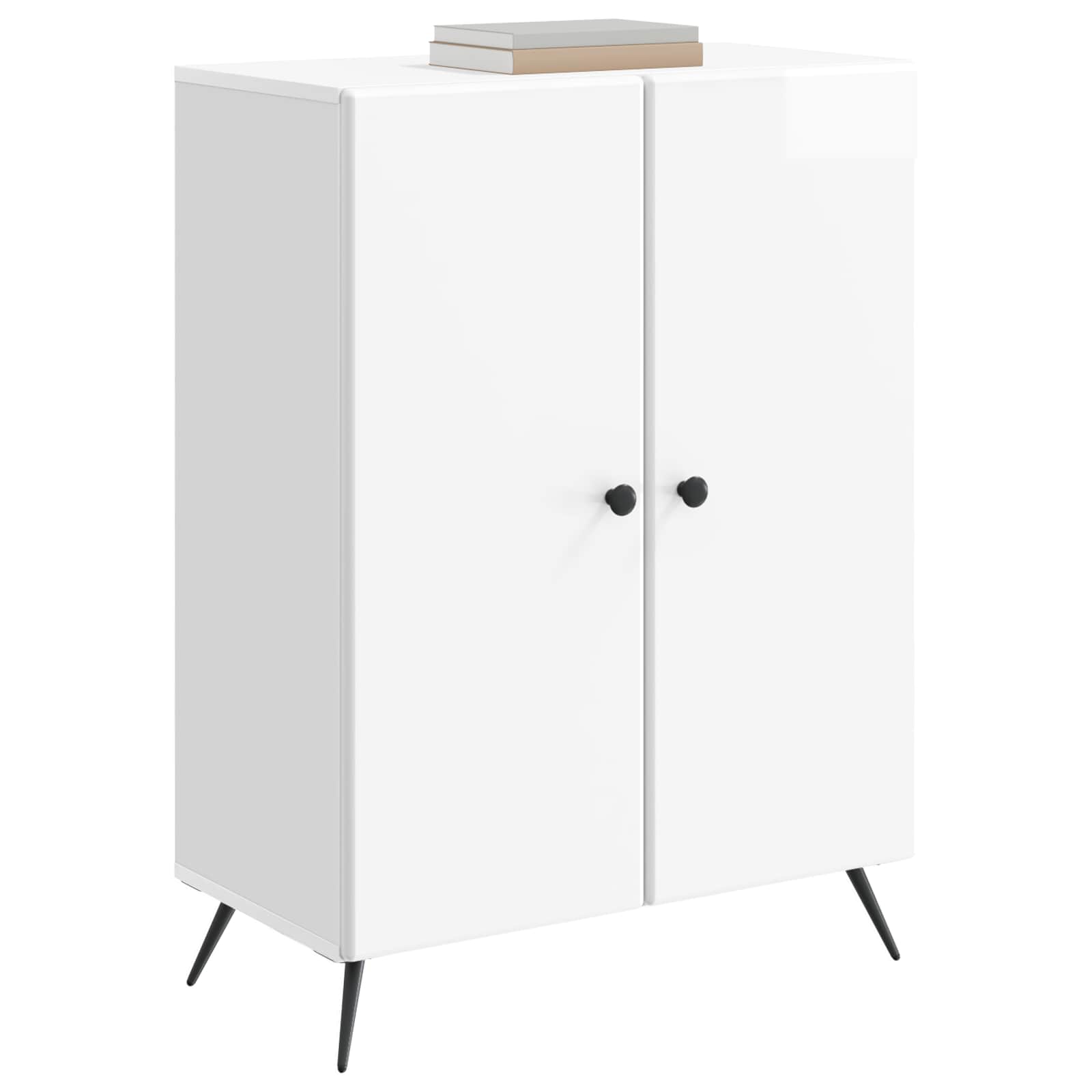 Kreveta Bijela visokog sjaja 66 x 34,5 x 90 cm