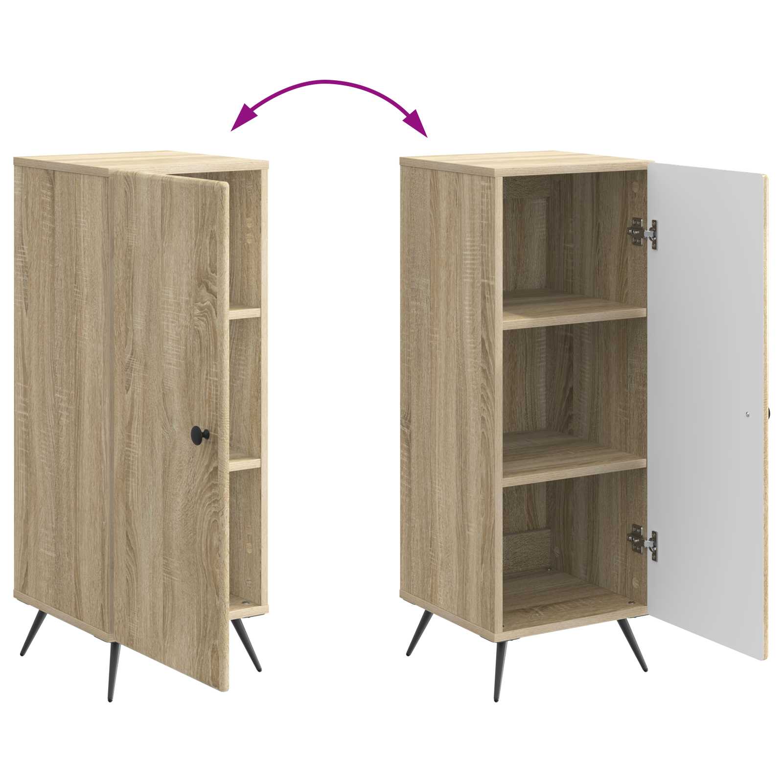Kreveta Hrast sonoma 33 x 34,5 x 90 cm Konstruirano drvo