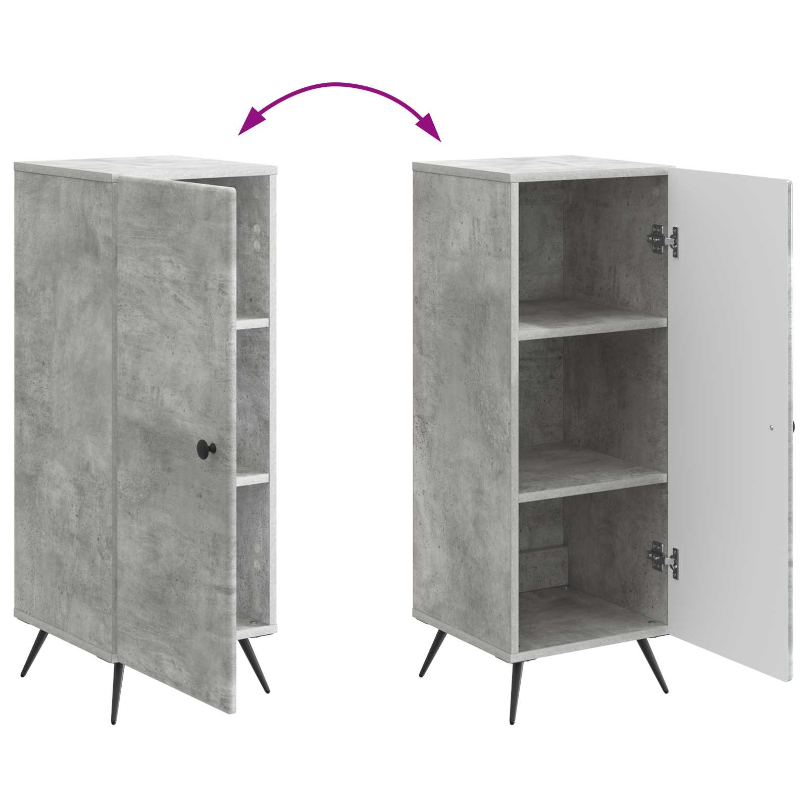 Kreveta Betonska siva 33 x 34,5 x 90 cm Konstruirano drvo