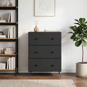 Ormar s ladicama 66 x 34,5 x 90 cm Konstruirano drvo Crna