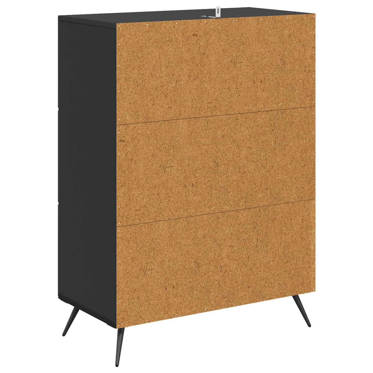 Ormar s ladicama 66 x 34,5 x 90 cm Konstruirano drvo Crna