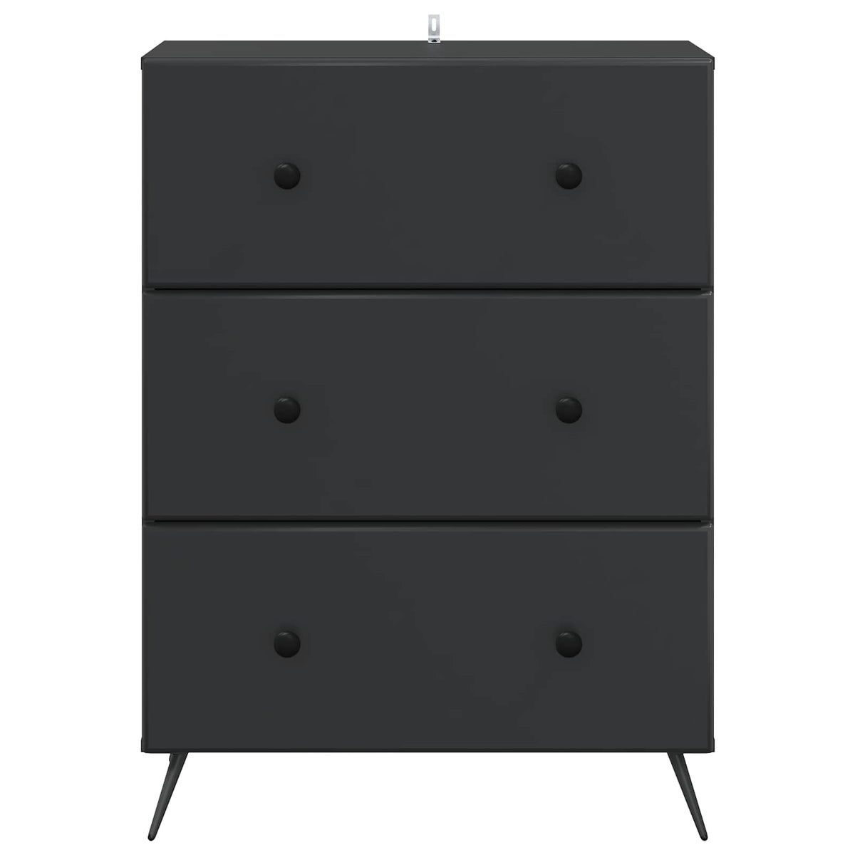 Ormar s ladicama 66 x 34,5 x 90 cm Konstruirano drvo Crna