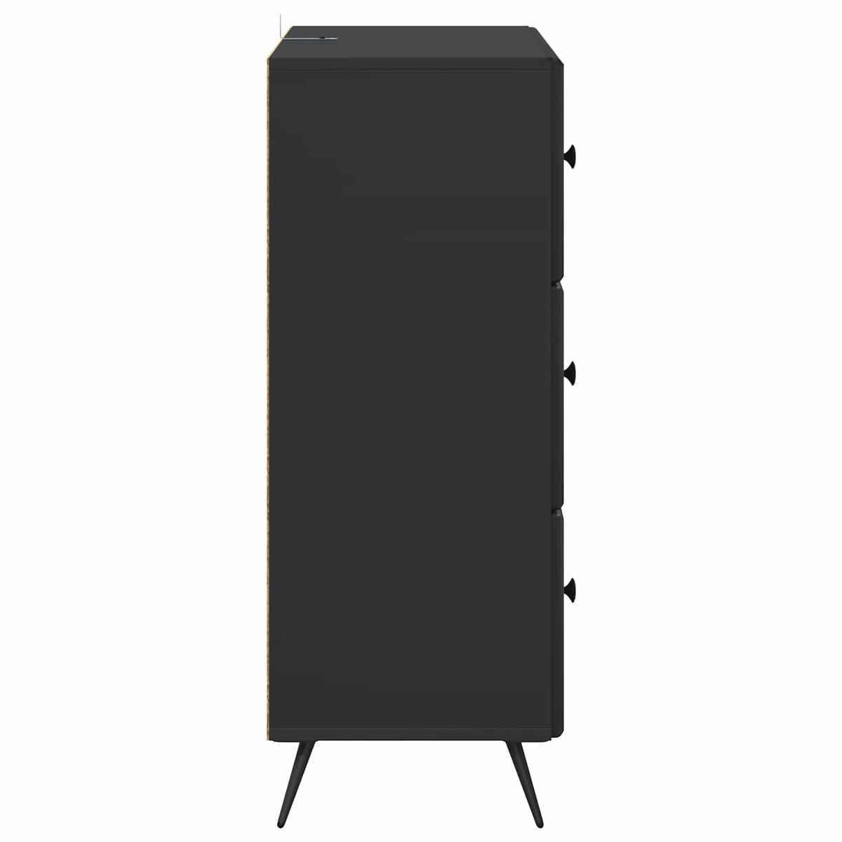 Ormar s ladicama 66 x 34,5 x 90 cm Konstruirano drvo Crna