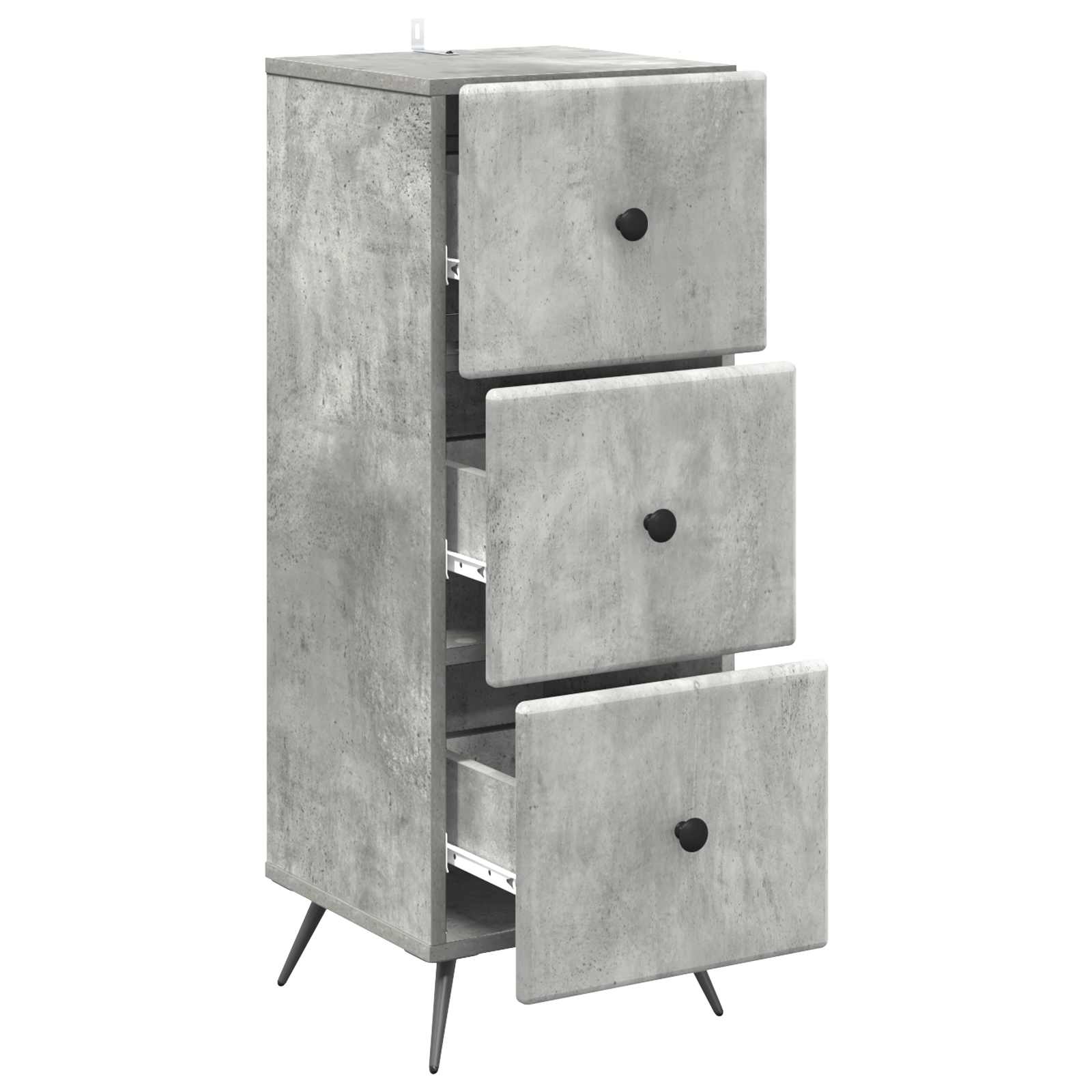 Ormar s ladicama Betonska siva 33 x 34,5 x 90 cm