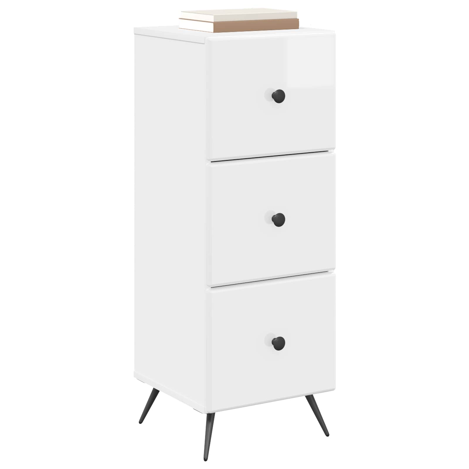 Ormar s ladicama Bijela visokog sjaja 33 x 34,5 x 90 cm