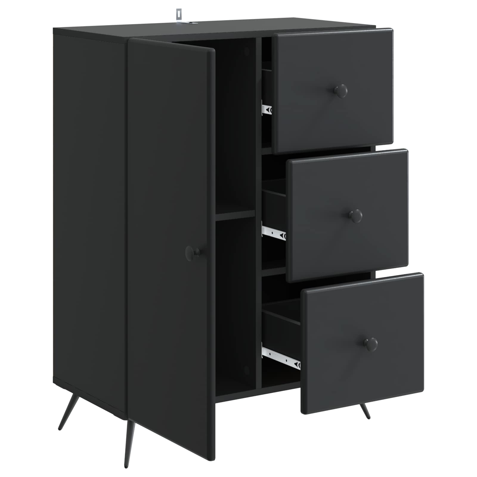 Kreveta s ladicama Crna 66 x 34,5 x 90 cm Konstruirano drvo