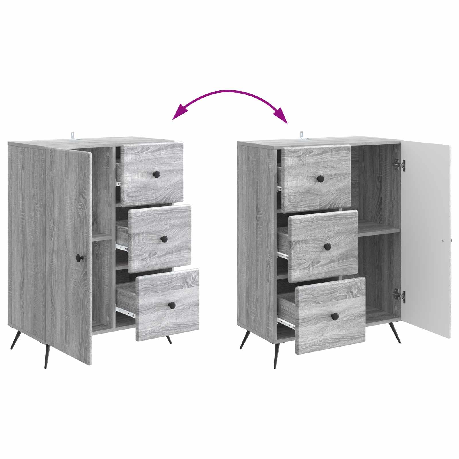 Kreveta Siva sonoma 66 x 34,5 x 90 cm Konstruirano drvo