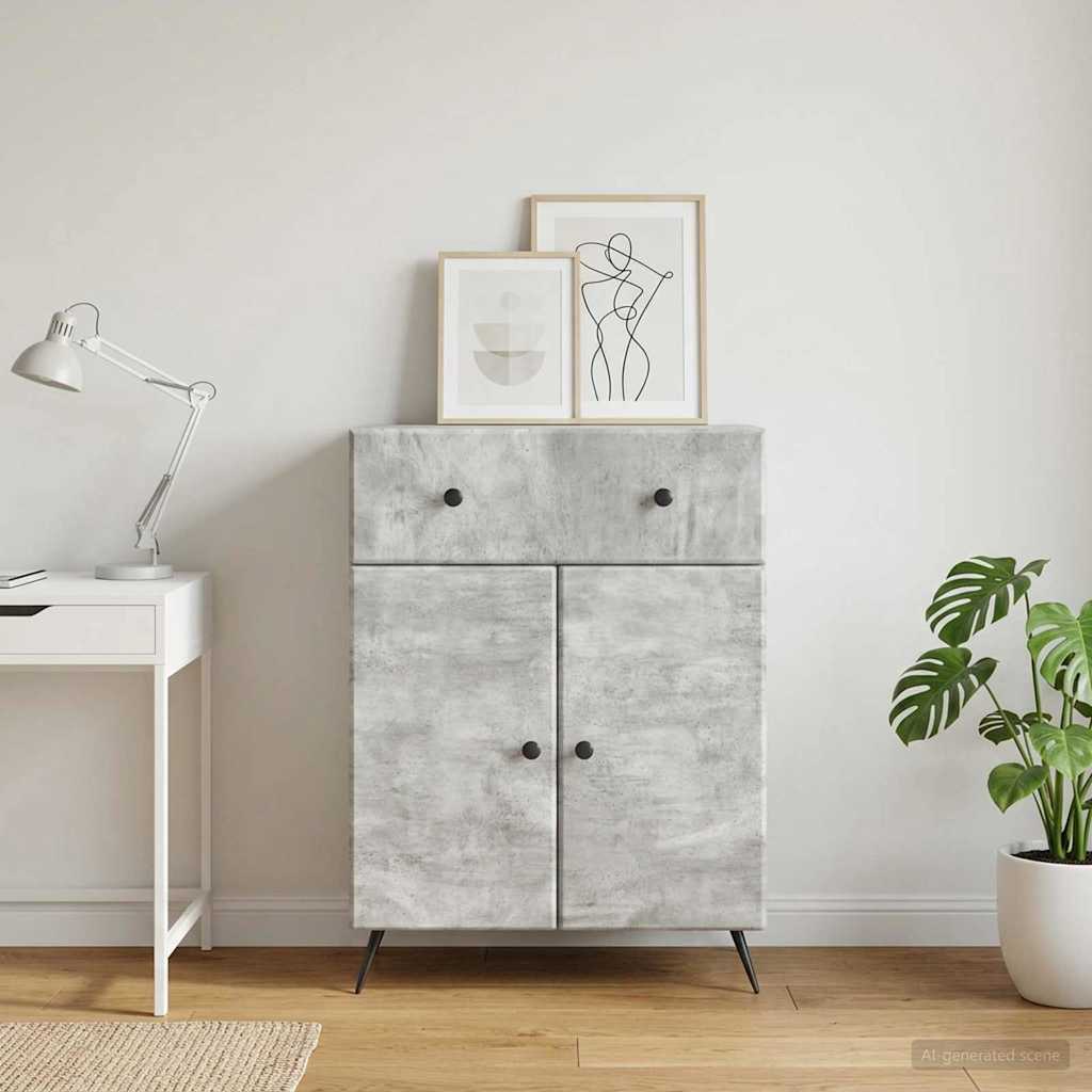Kreveta Betonska siva 66 x 34,5 x 90 cm Konstruirano drvo