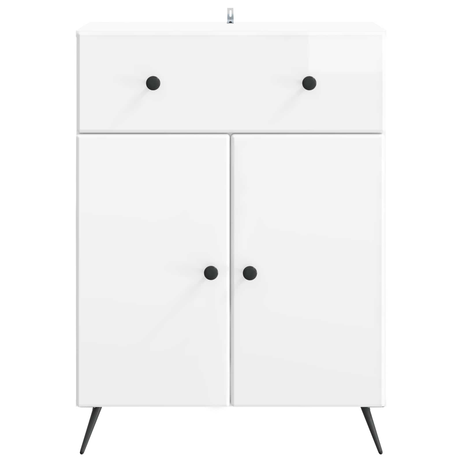 Kreveta s ladicama Bijela visokog sjaja 66 x 34,5 x 90 cm