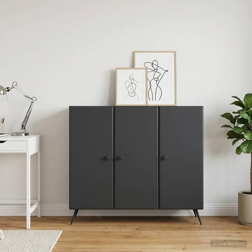 Kreveta Crna 89 x 34,5 x 80 cm Konstruirano drvo