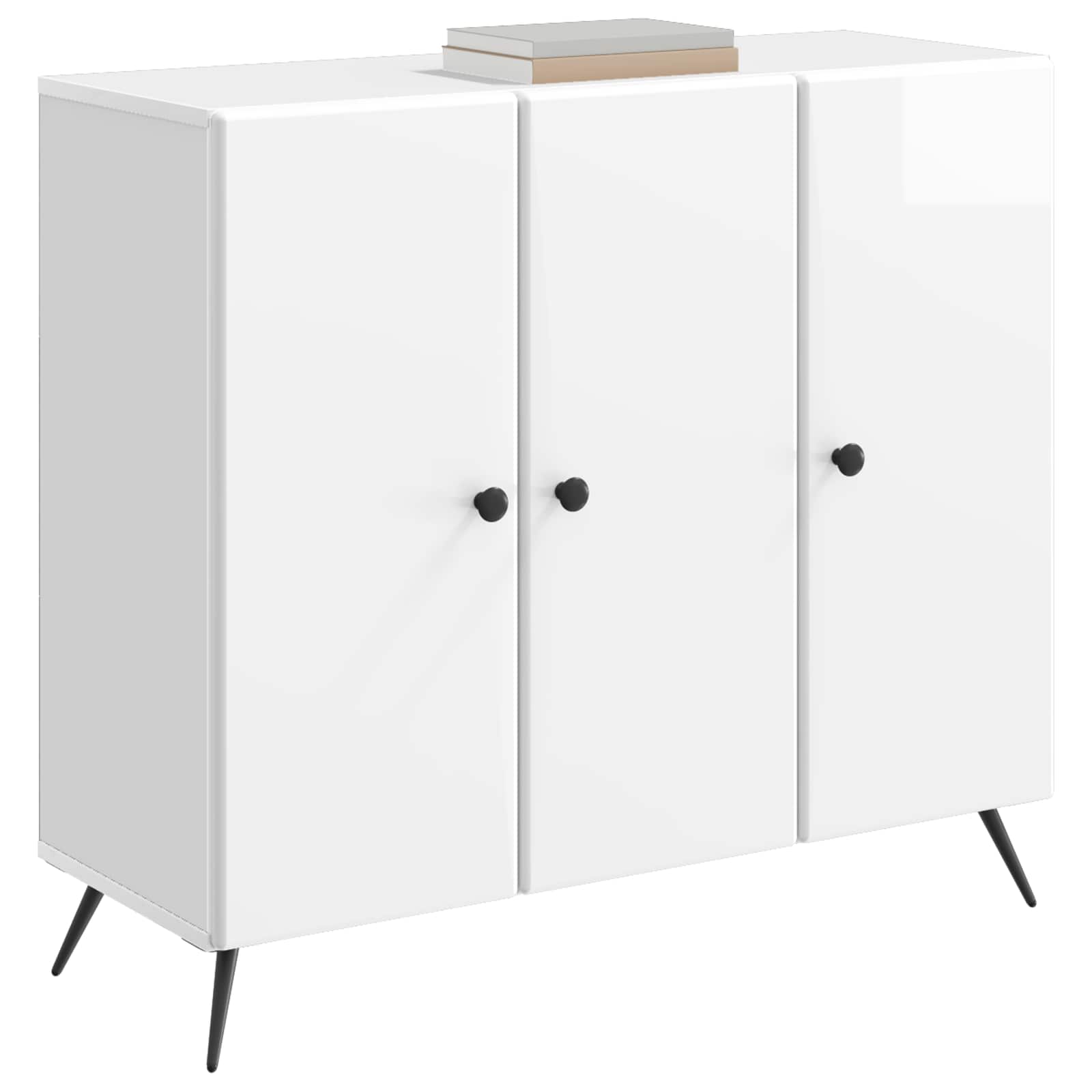 Kreveta Bijela visokog sjaja 89 x 34,5 x 80 cm