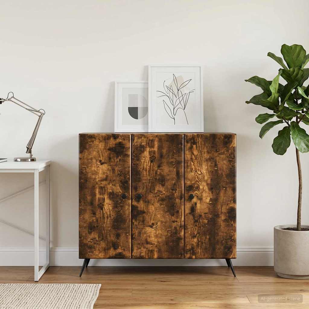 Kreveta Dimljeni hrast 89 x 34,5 x 80 cm Konstruirano drvo