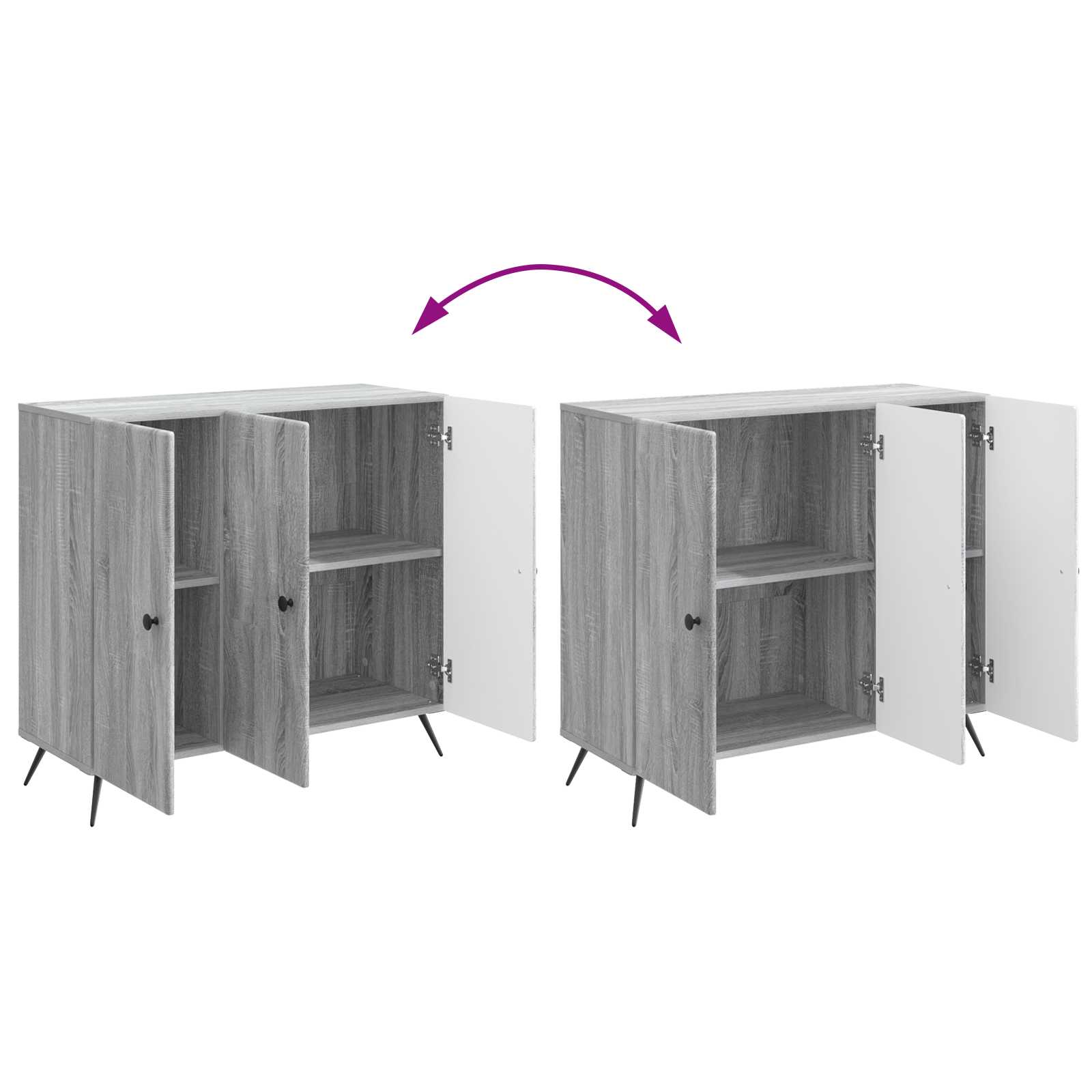 Kreveta Siva sonoma 89 x 34,5 x 80 cm Konstruirano drvo