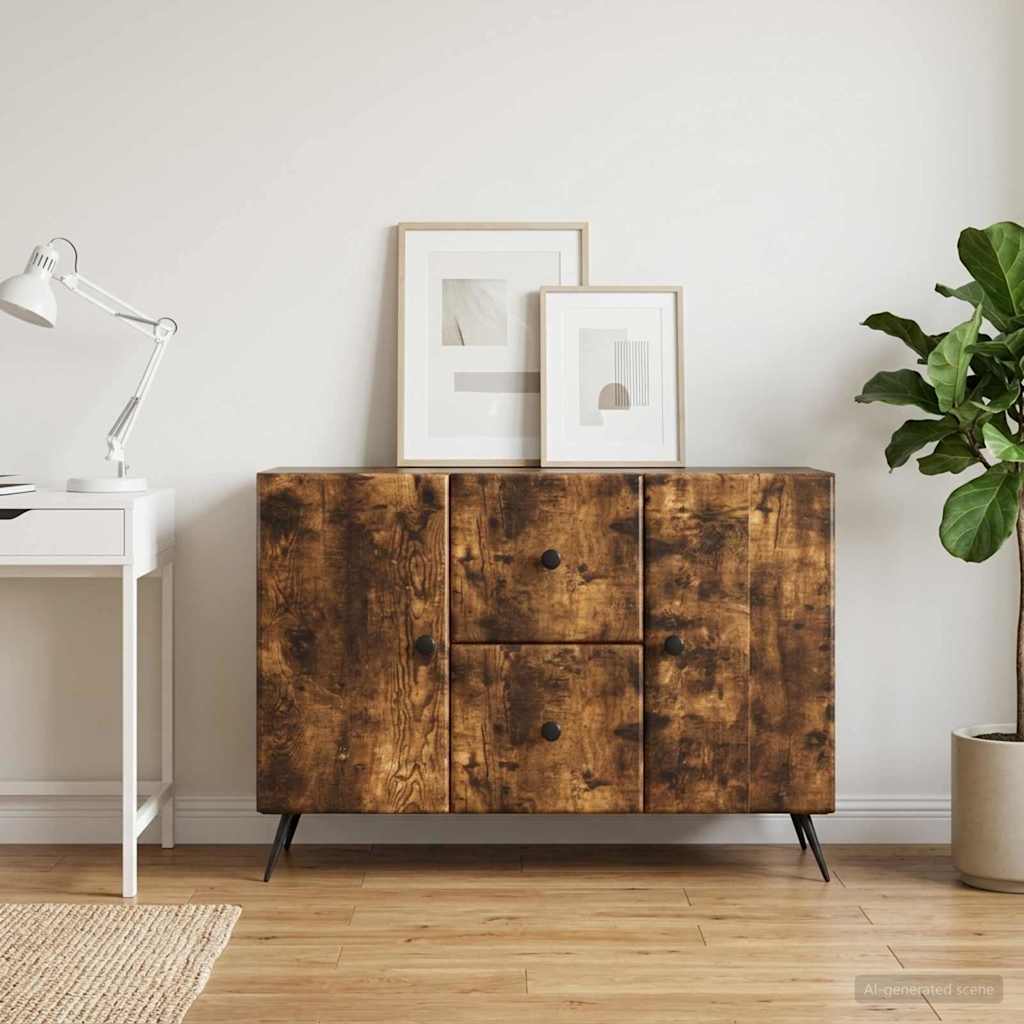 Kreveta Dimljeni hrast 89 x 34,5 x 60 cm Konstruirano drvo
