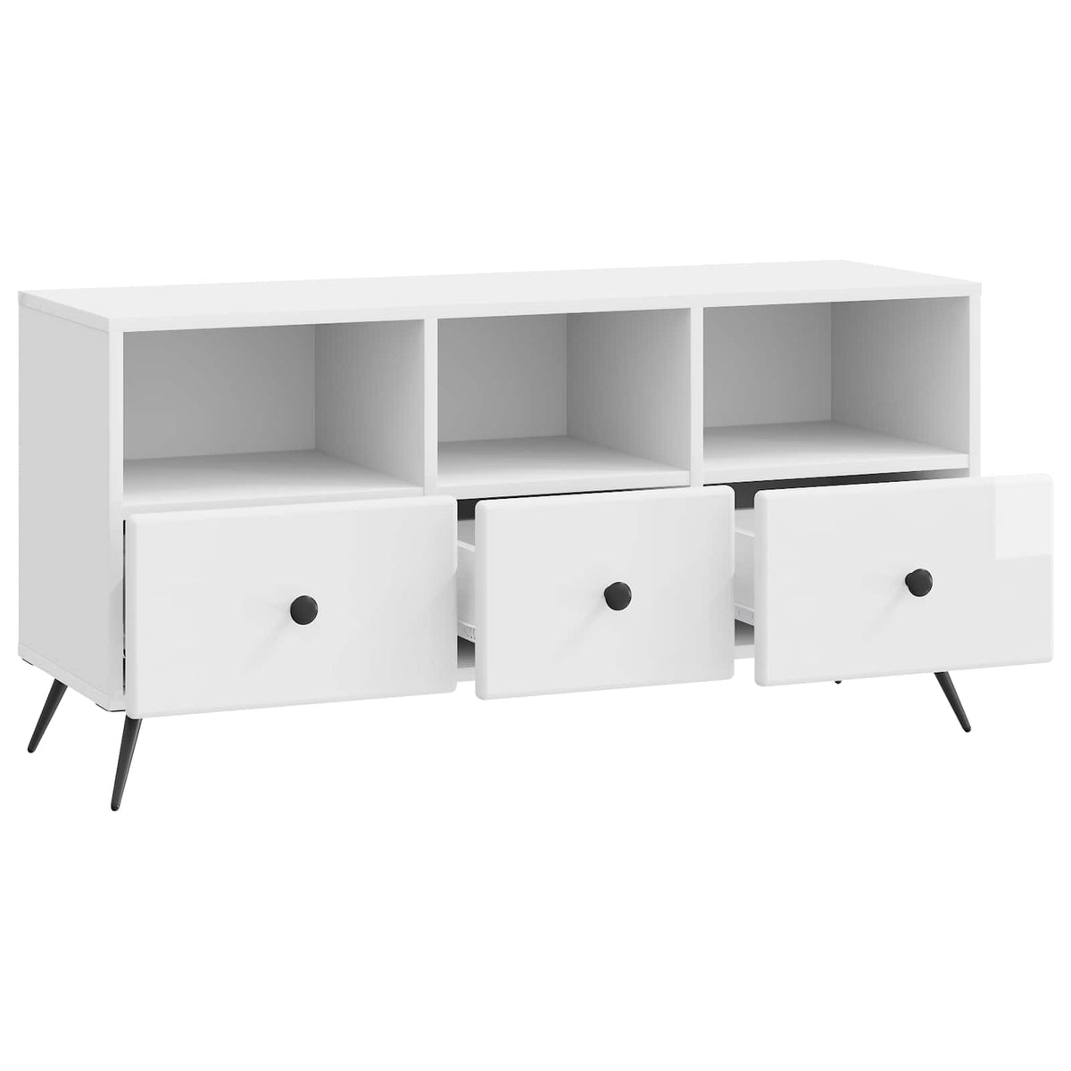TV ormar s ladicama Bijela visokog sjaja 102 x 34,5 x 50 cm