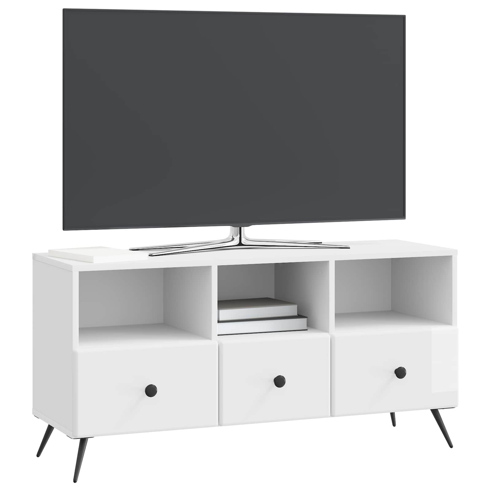 TV ormar s ladicama Bijela visokog sjaja 102 x 34,5 x 50 cm