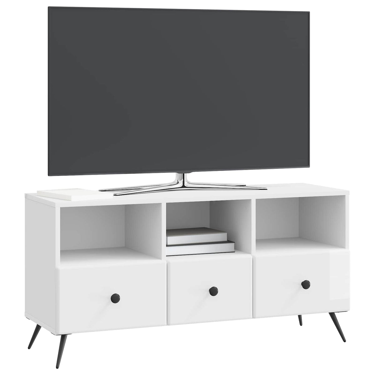 TV ormar s ladicama Bijela visokog sjaja 102 x 34,5 x 50 cm