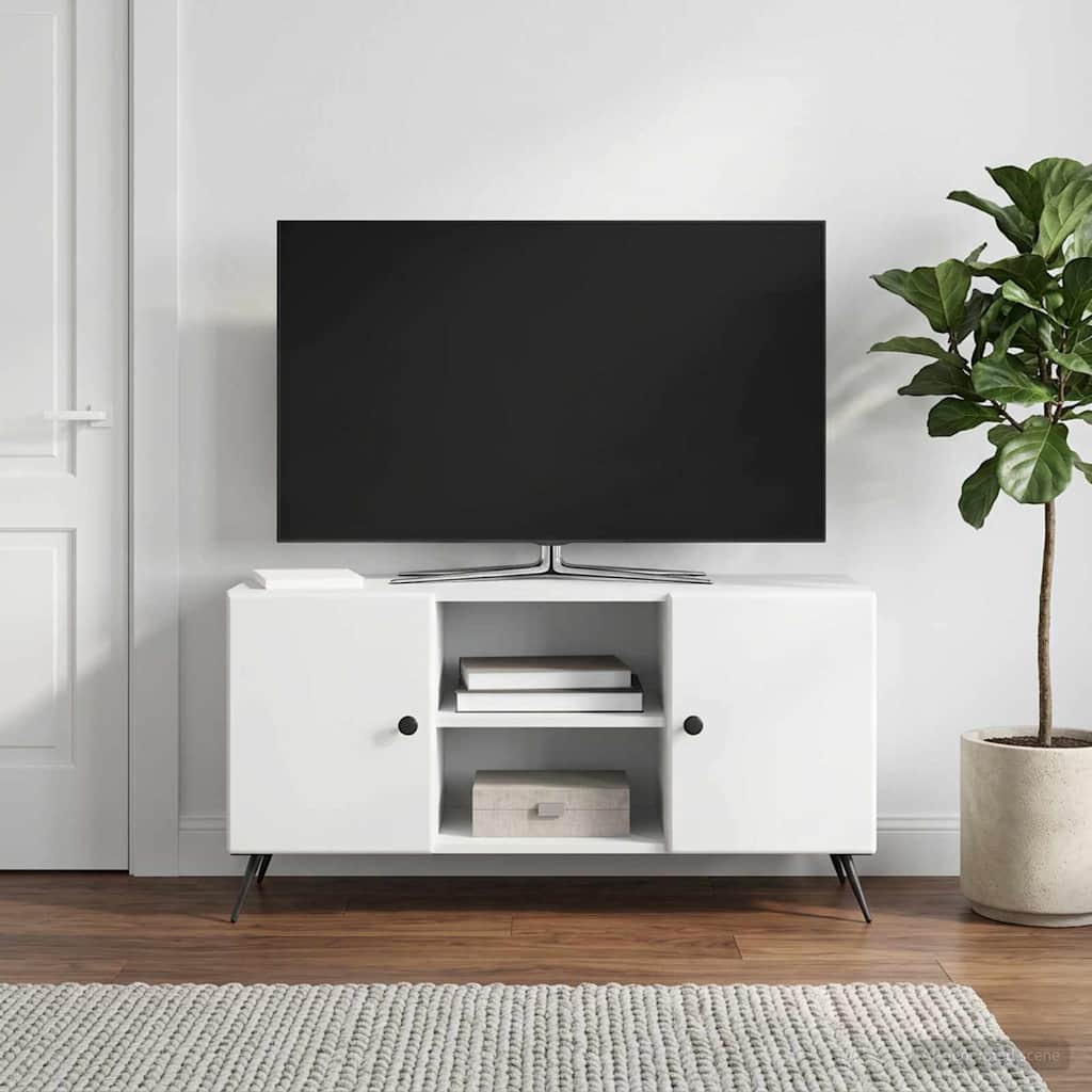 TV ormar Bijela 102 x 34,5 x 50 cm Konstruirano drvo