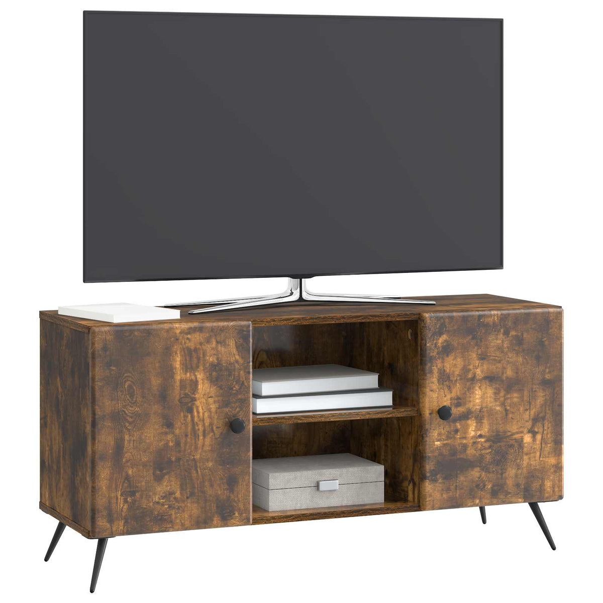 TV ormar 102 x 34,5 x 50 cm Dimljeni hrast Konstruirano drvo