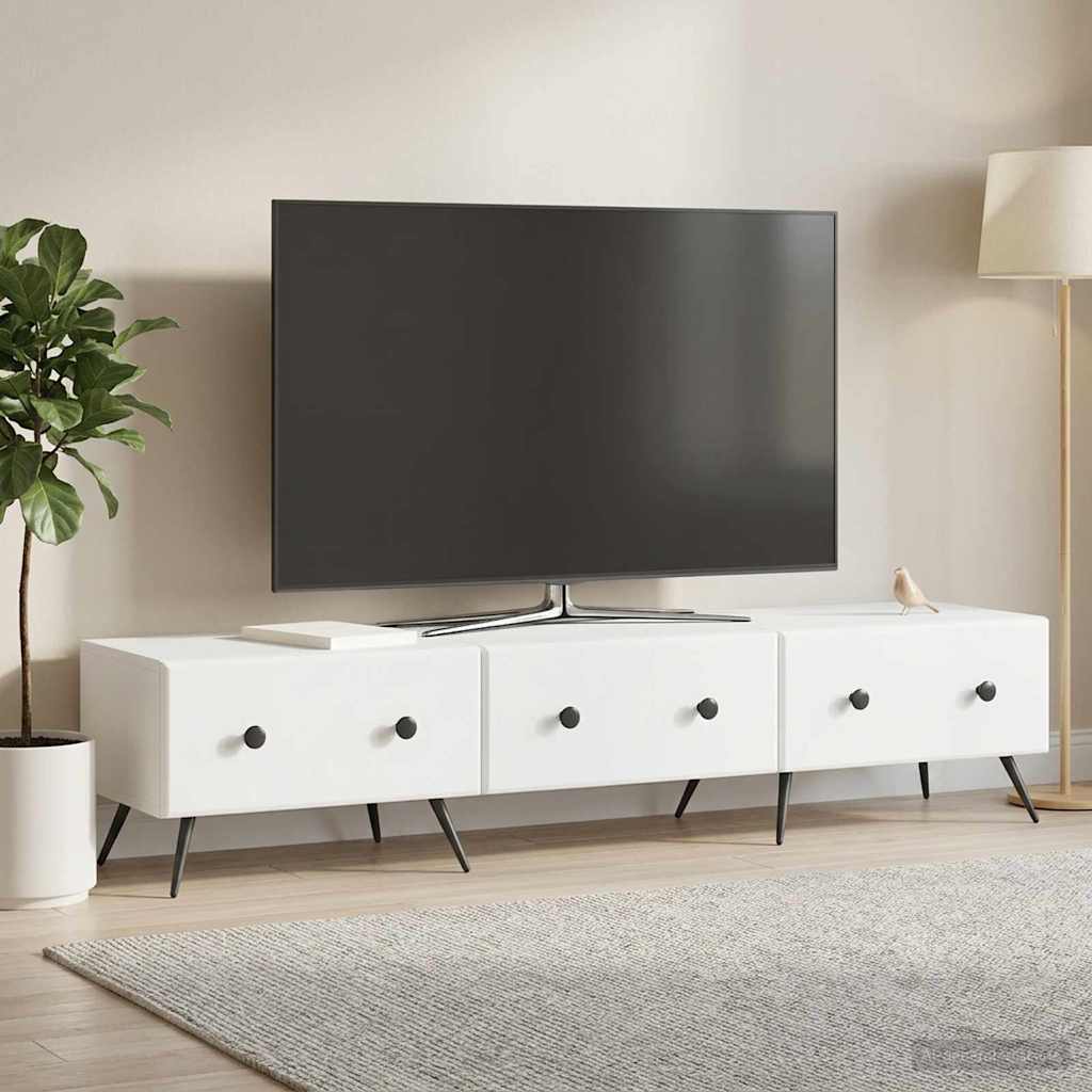 TV ormar s ladicama Bijela 147 x 34,5 x 30 cm Konstruirano drvo