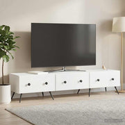 TV ormar s ladicama Bijela 147 x 34,5 x 30 cm Konstruirano drvo