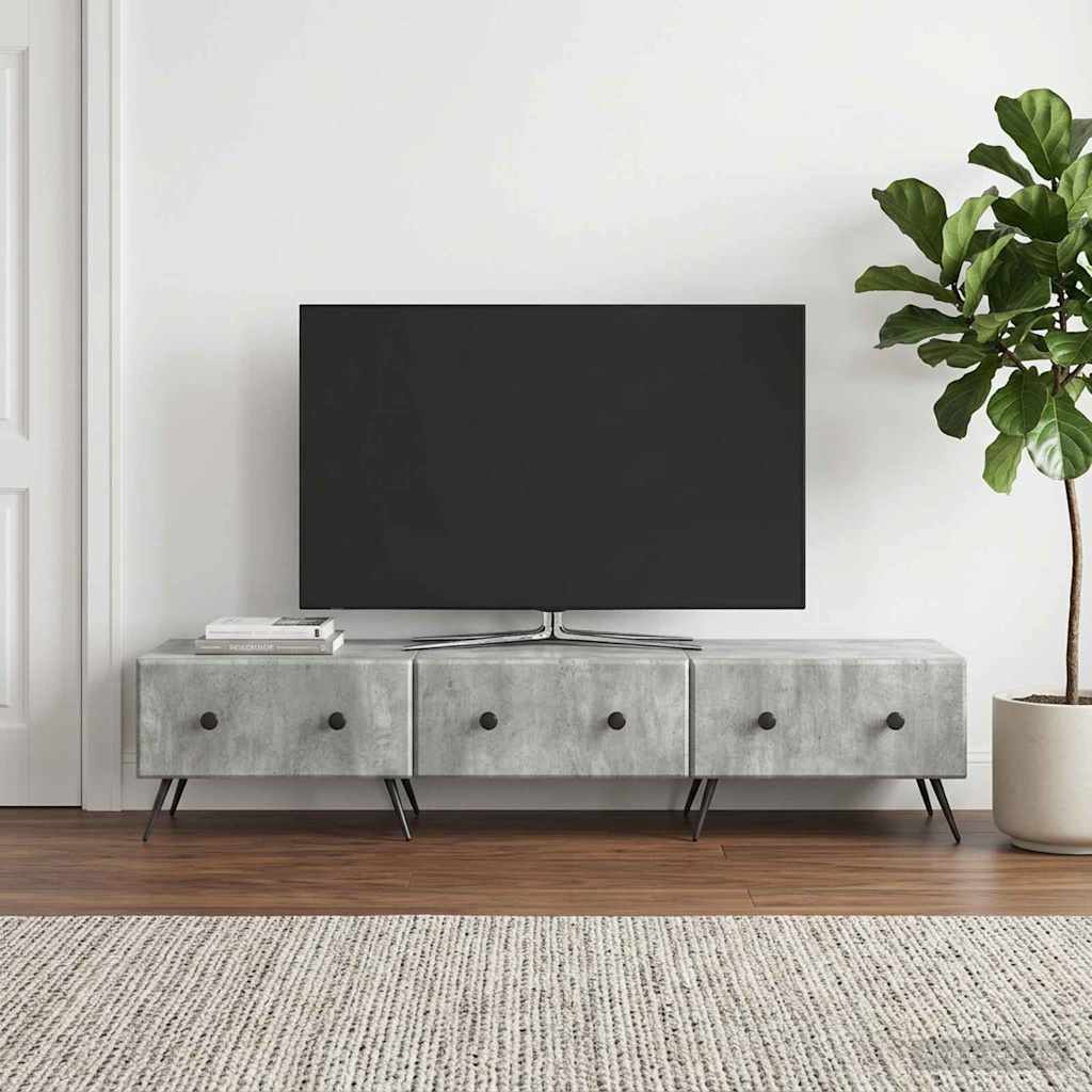 TV ormar Betonska siva 147 x 34,5 x 30 cm Konstruirano drvo