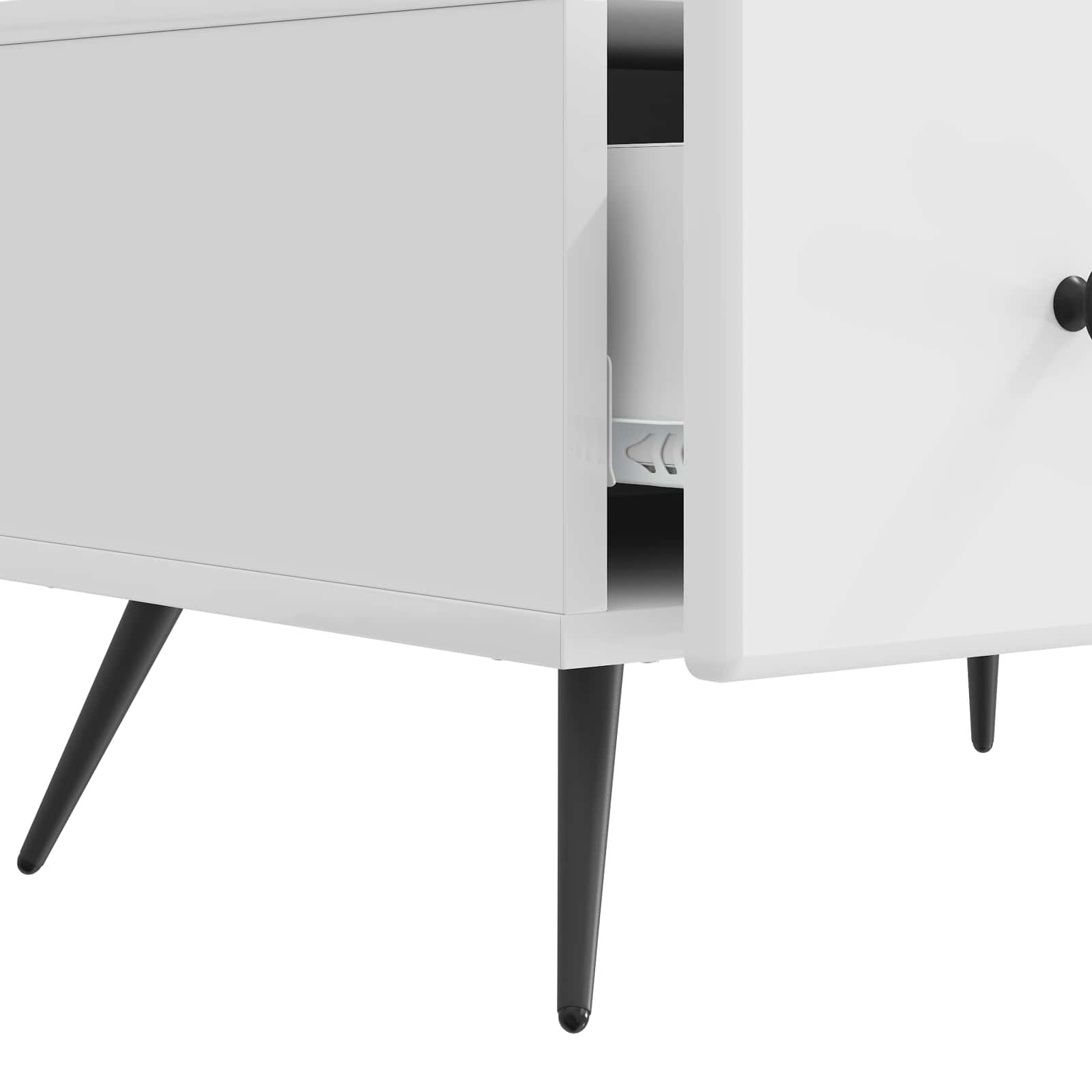 TV ormar s ladicama Bijela visokog sjaja 147 x 34,5 x 30 cm