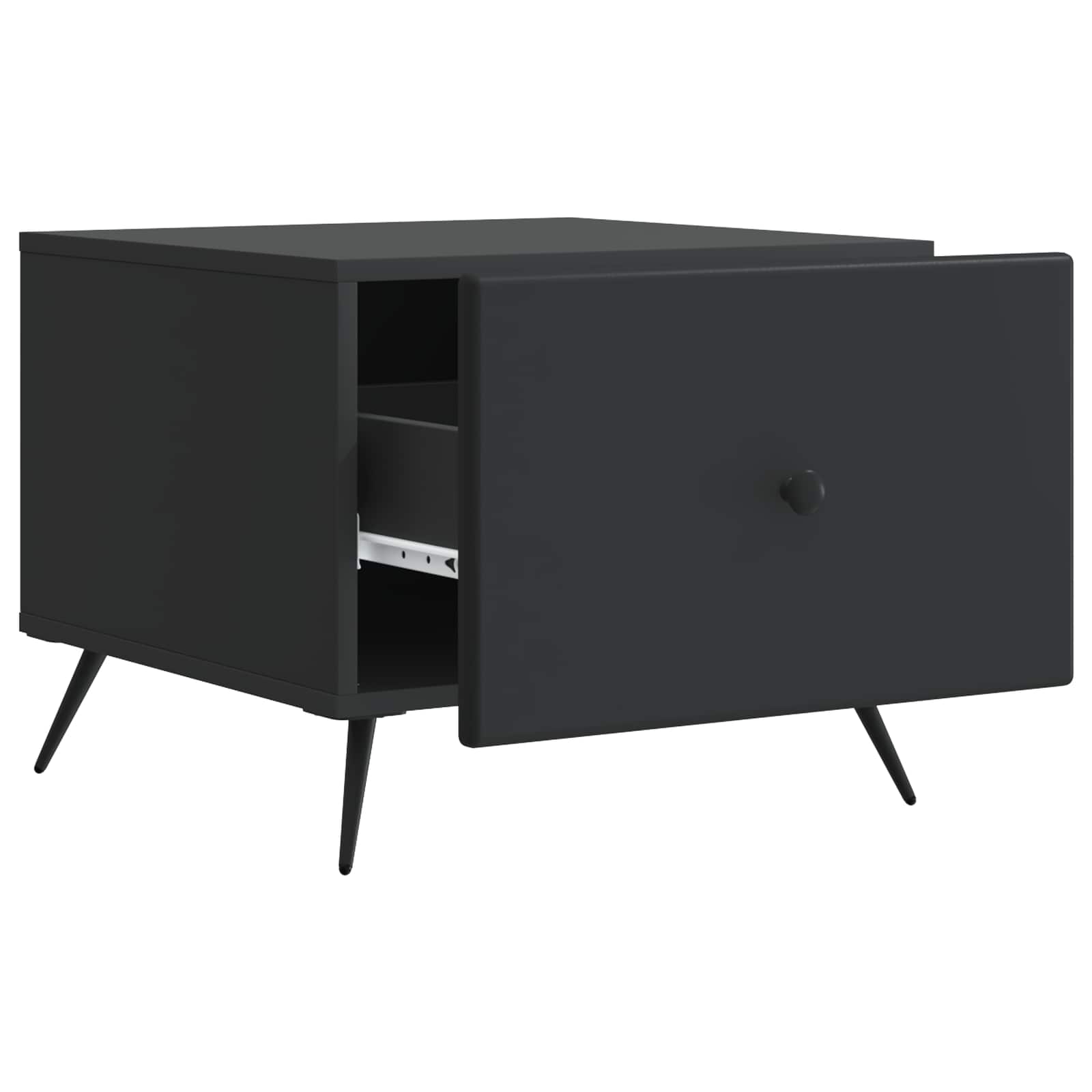 Kava Stol s ladicama Crna 49 x 50 x 40 cm Konstruirano drvo