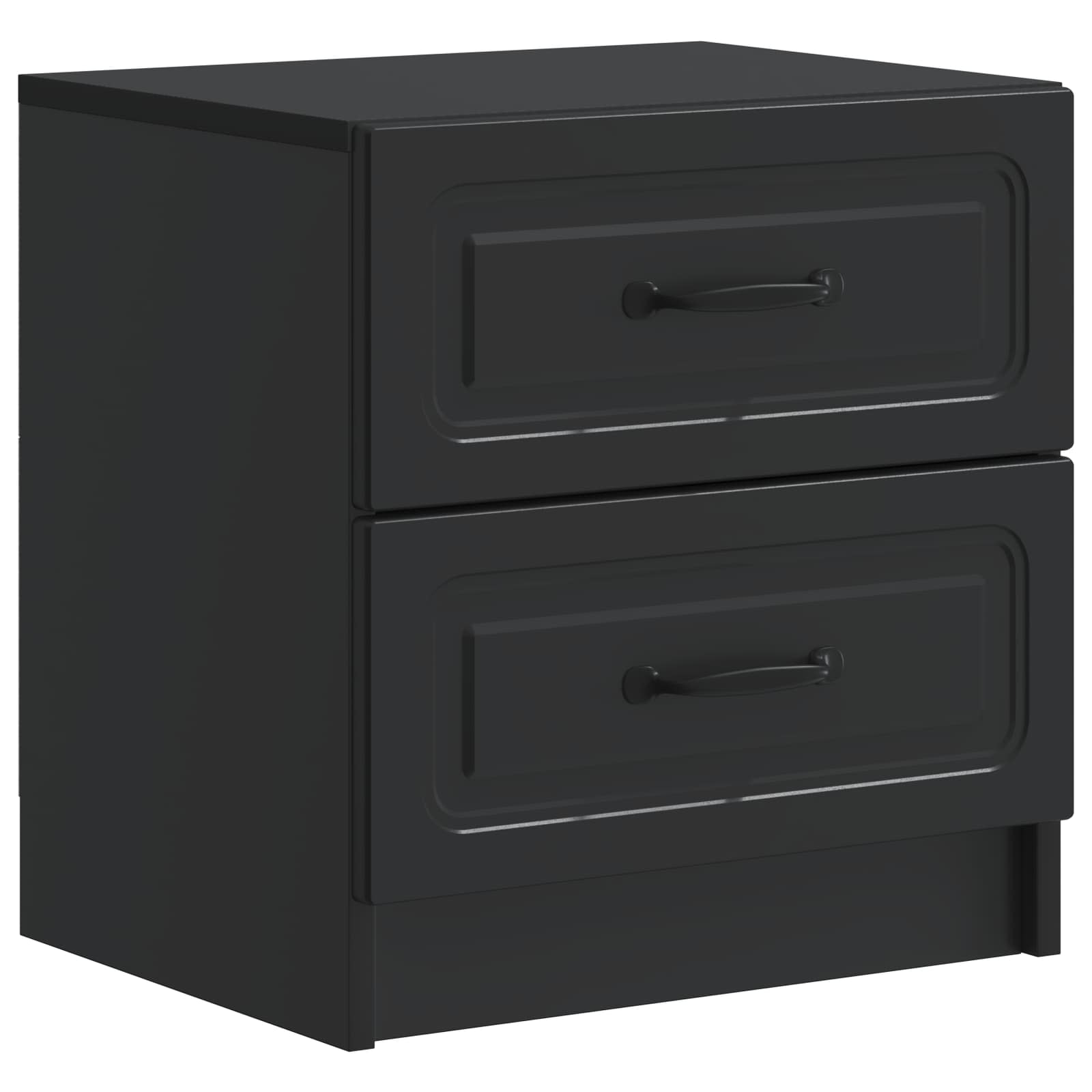 Noćni ormar 2 pcs Crna 43 x 34,5 x 44,5 cm Konstruirano drvo
