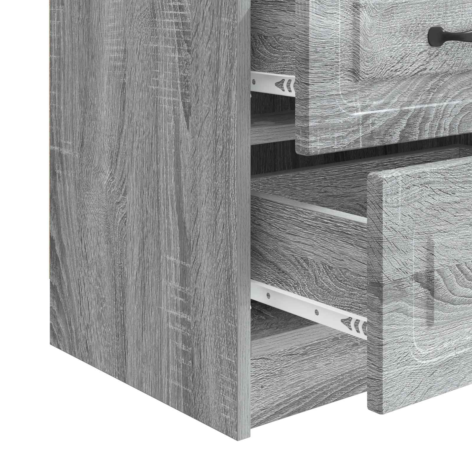 Noćni ormar Siva sonoma 43 x 34,5 x 44,5 cm Konstruirano drvo