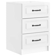 Noćni ormar s ladicama Bijela visokog sjaja 43 x 41 x 63,5 cm