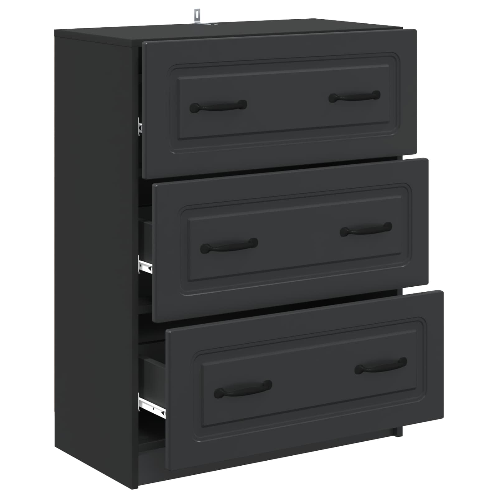 Ormar s ladicama Crna 66 x 34,5 x 87 cm Konstruirano drvo