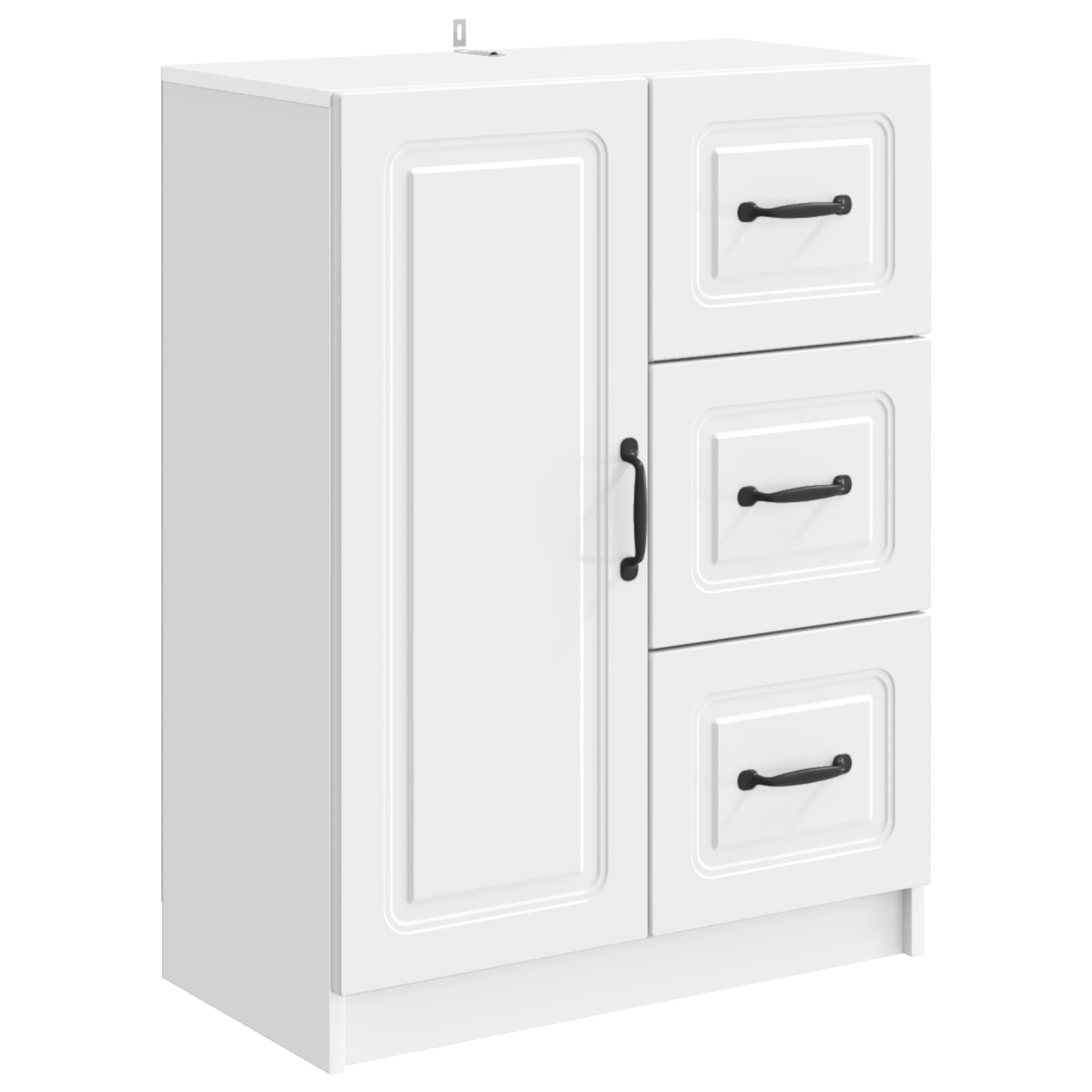 Kreveta s ladicama Bijela visokog sjaja 66 x 34,5 x 87 cm