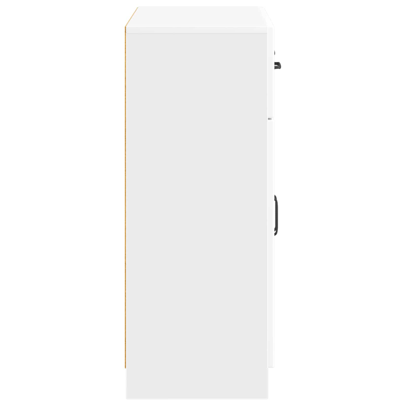 Kreveta s ladicama Bijela visokog sjaja 66 x 34,5 x 87 cm