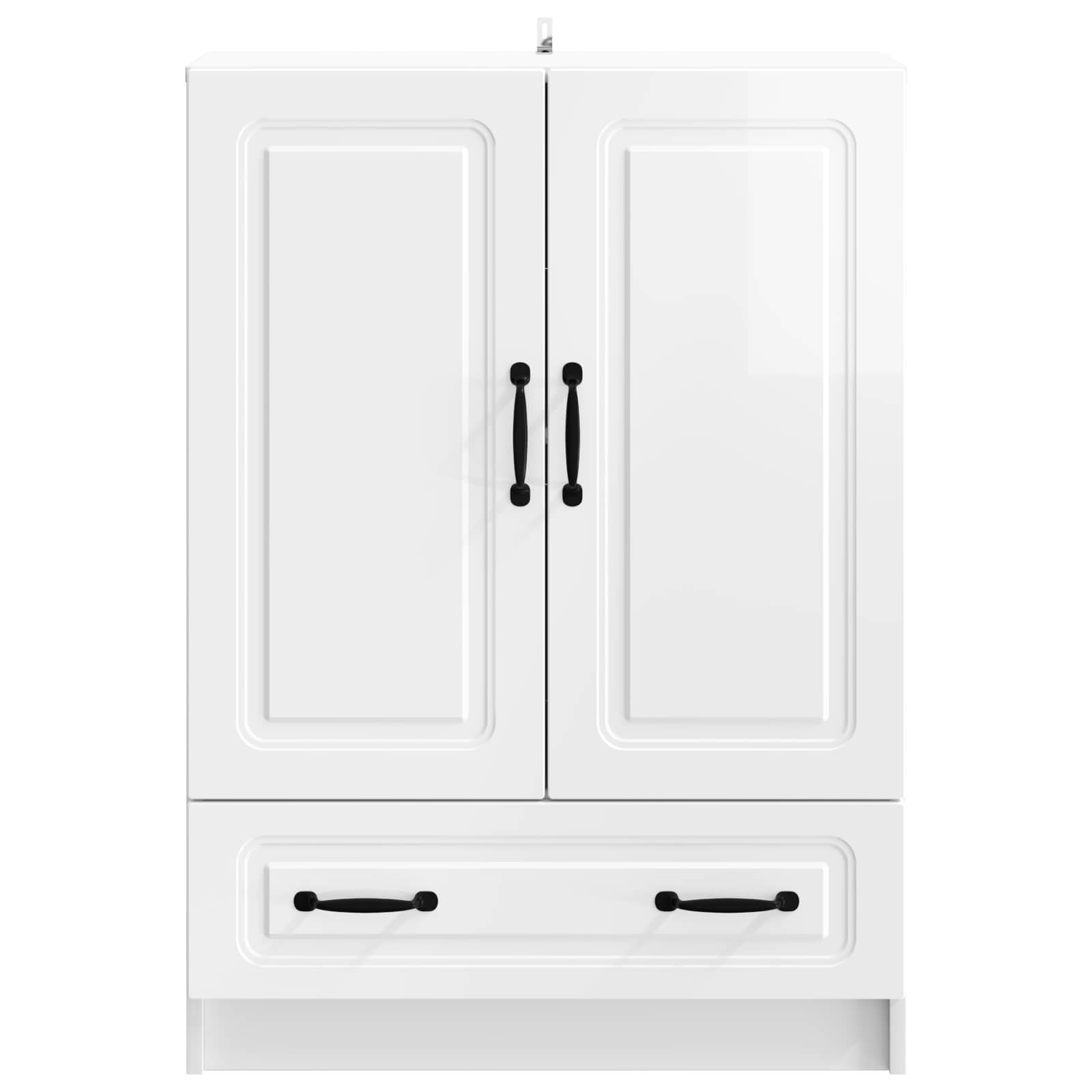Kreveta s ladicama Bijela visokog sjaja 66 x 34,5 x 92 cm