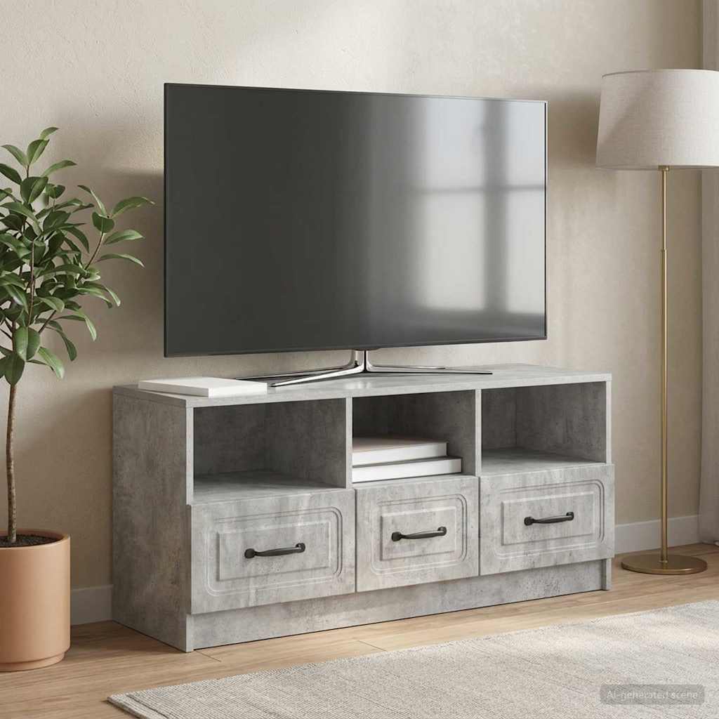 TV ormar Betonska siva 102 x 34,5 x 47 cm Konstruirano drvo