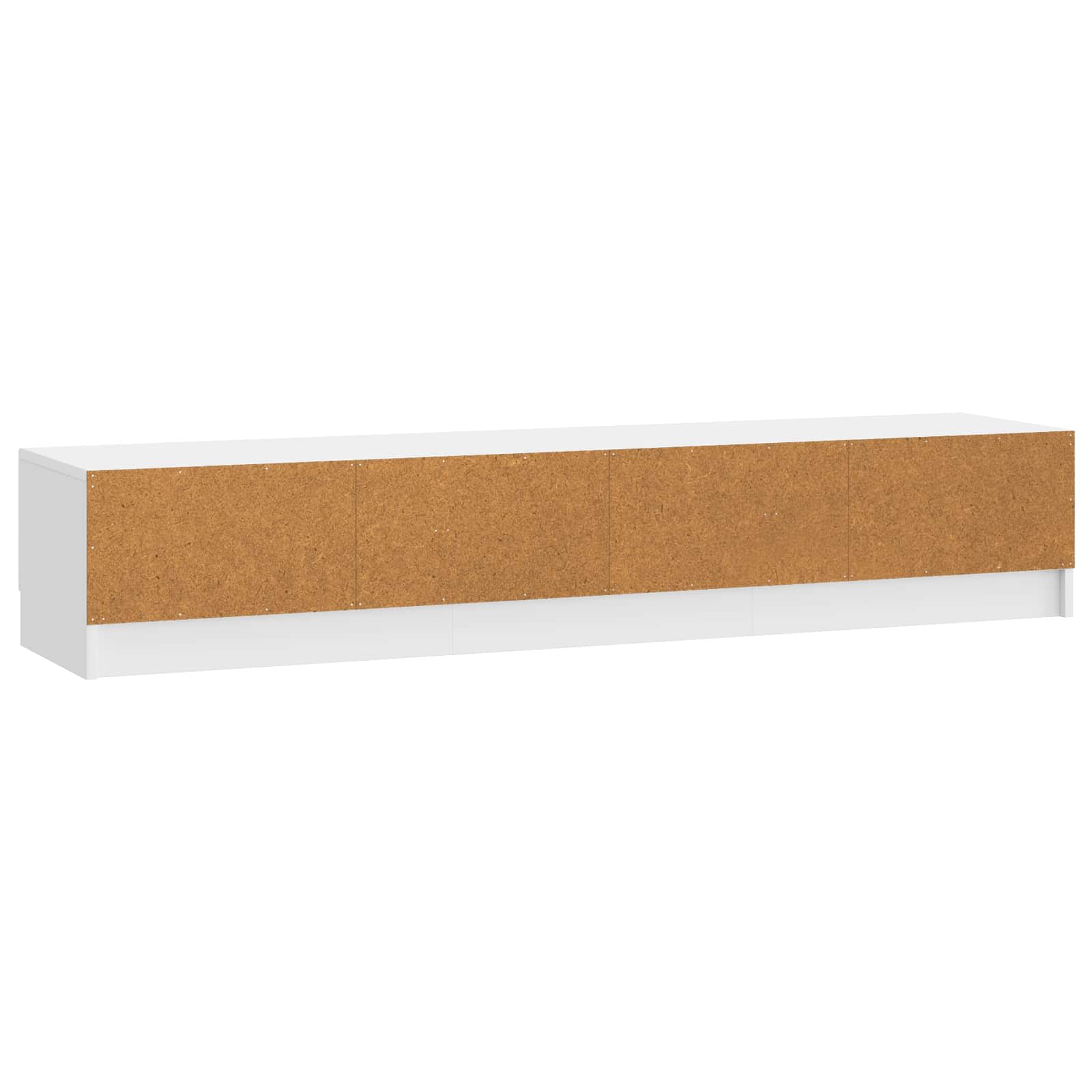 TV ormar s ladicama Bijela visokog sjaja 147 x 34,5 x 27 cm