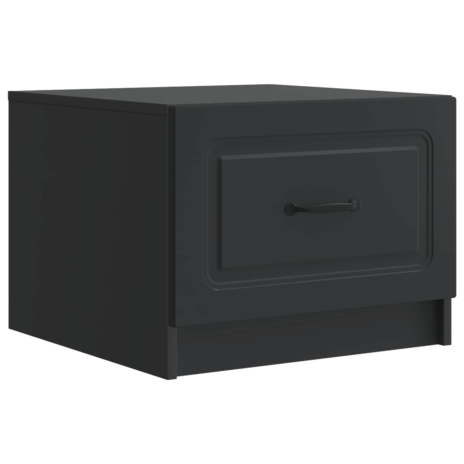 Kava Stol s ladicama Crna 49 x 50 x 37 cm Konstruirano drvo