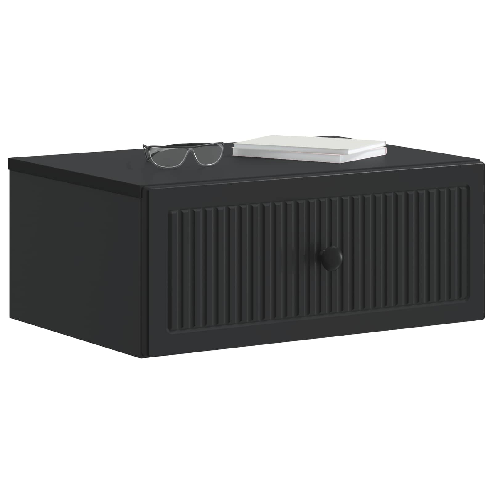 Noćni ormar s ladicama Crna 49 x 34,5 x 20 cm Konstruirano drvo