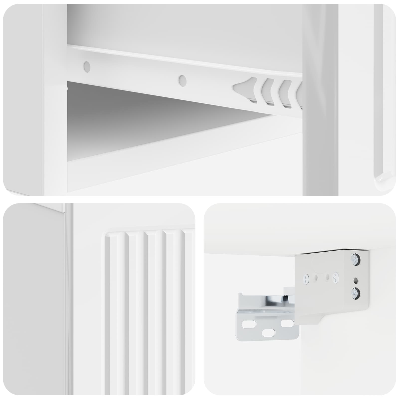 Noćni ormar 2 pcs Bijela visokog sjaja 49 x 34,5 x 20 cm