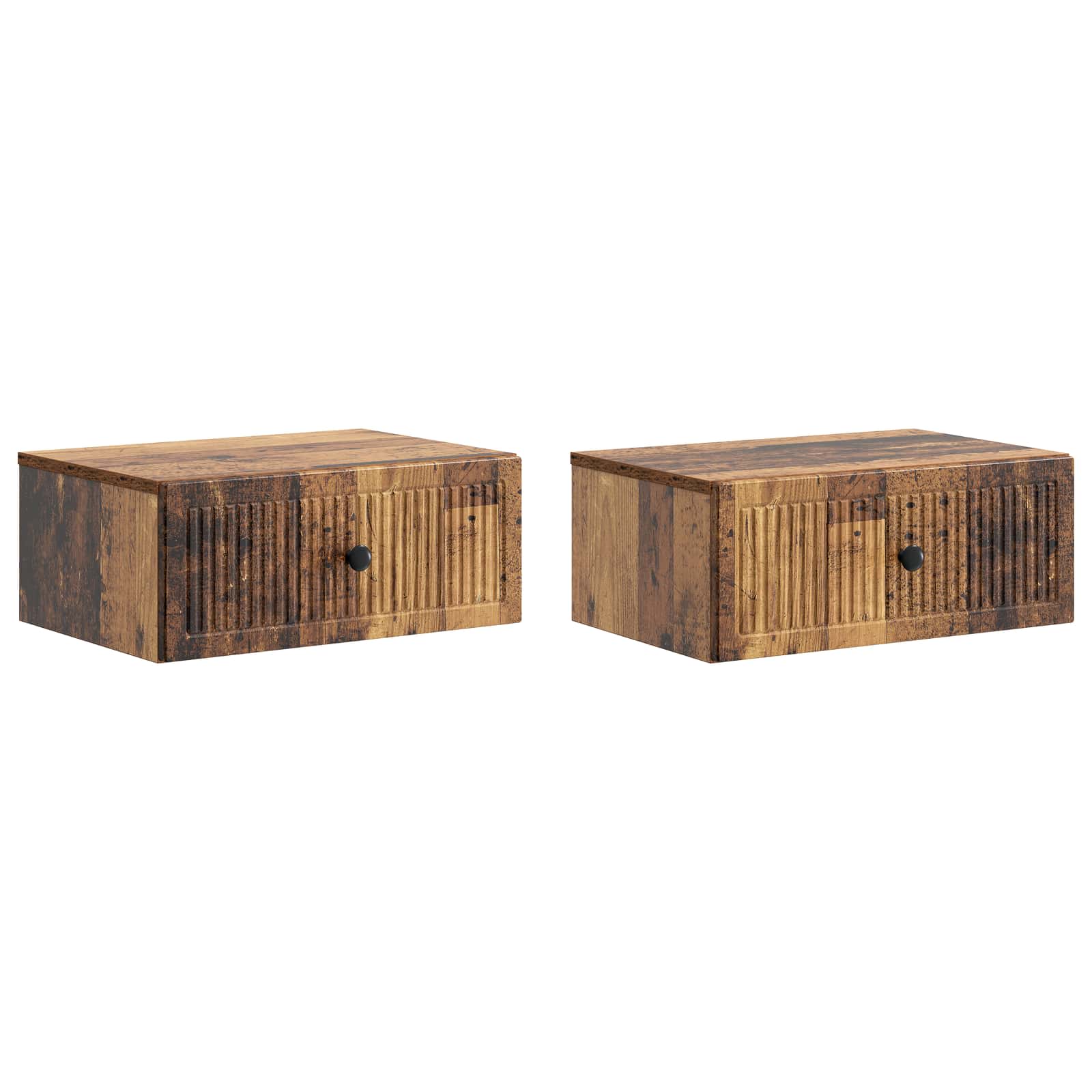 Noćni ormar s ladicama 2 pcs Staro drvo 49 x 34,5 x 20 cm