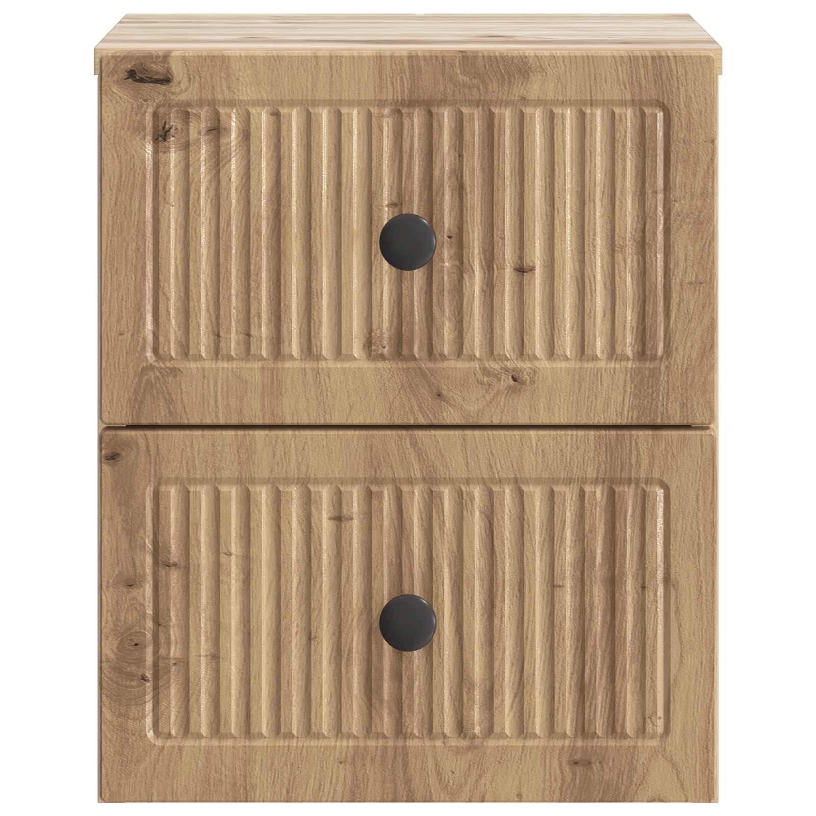 Noćni ormarić za montažu na zid s ladicama 2 pcs Hrast artisan