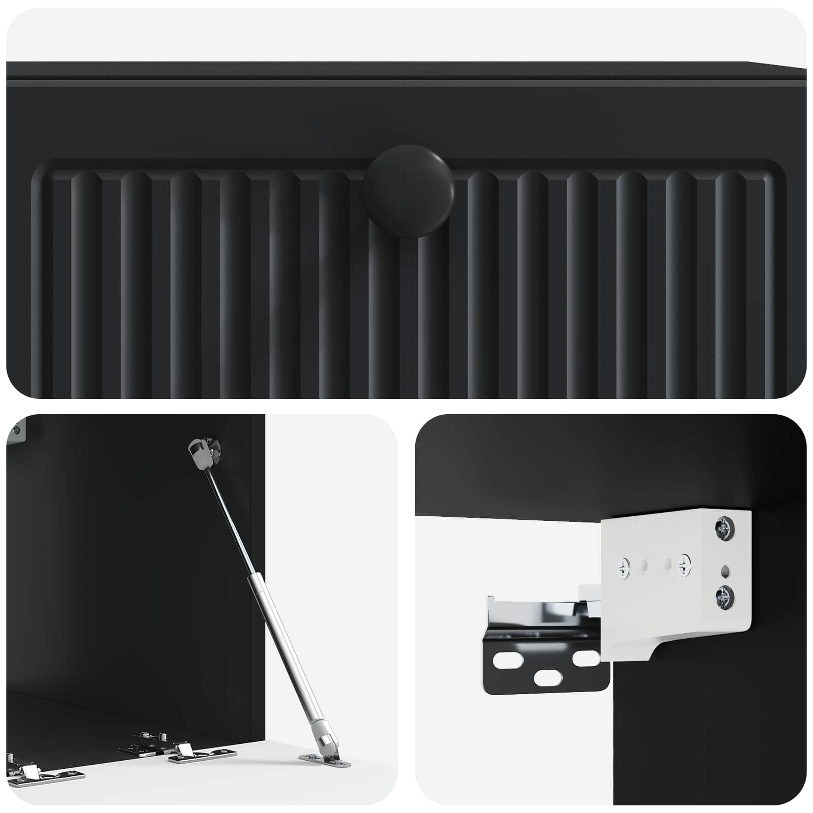 TV ormar za zid Zidne Crna 59,5 x 41 x 30 cm Konstruirano drvo